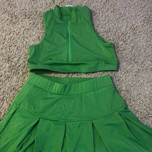 Two piece skirt set (Green)